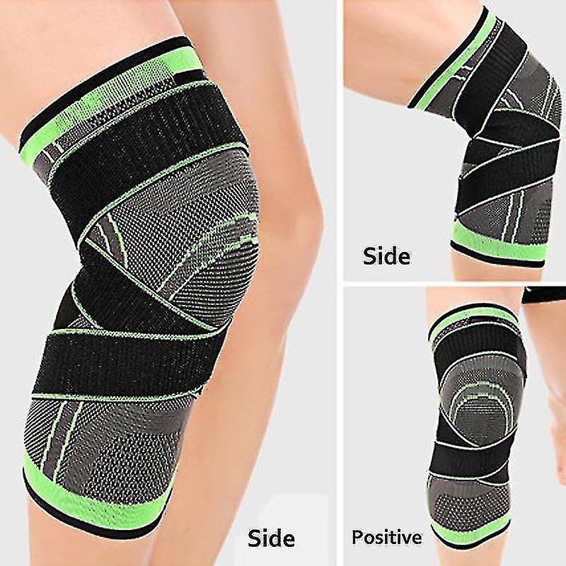 1 Pair Sports Kneepad Men Pressurized Elastic Knee Pads Support Fitness Gear Basketball