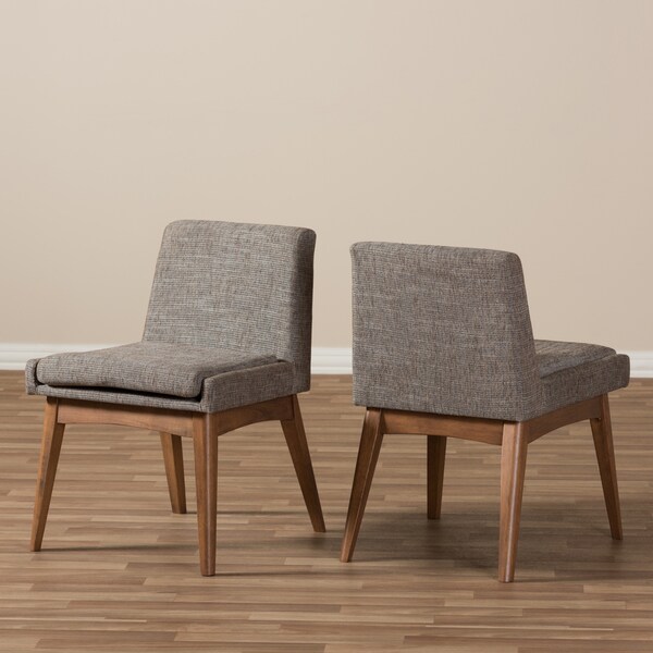 Carson Carrington Lillestrom Mid-Century Modern and Gravel Upholstered Dining Chairs