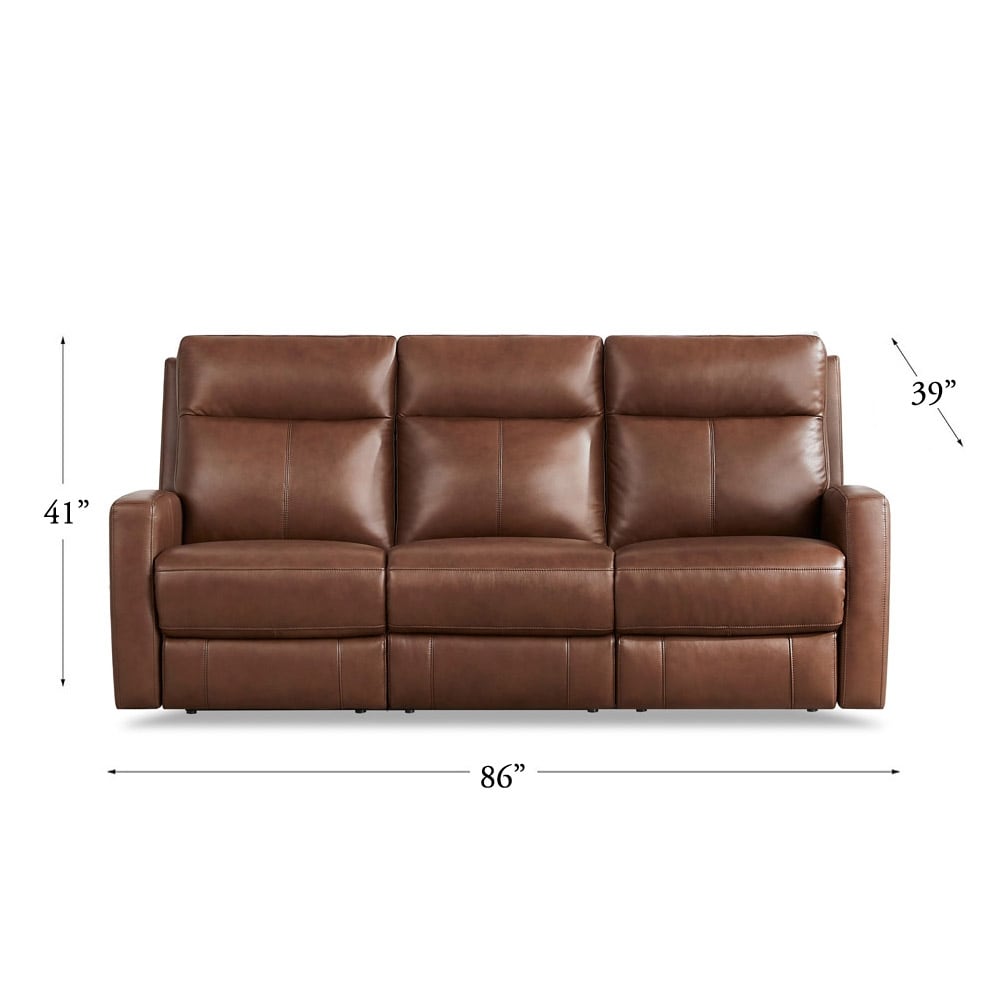 Hydeline Vienna Zero Gravity Power Recline and Headrest Top Grain Leather Sofa and Loveseat with Built in USB A   USB C Ports