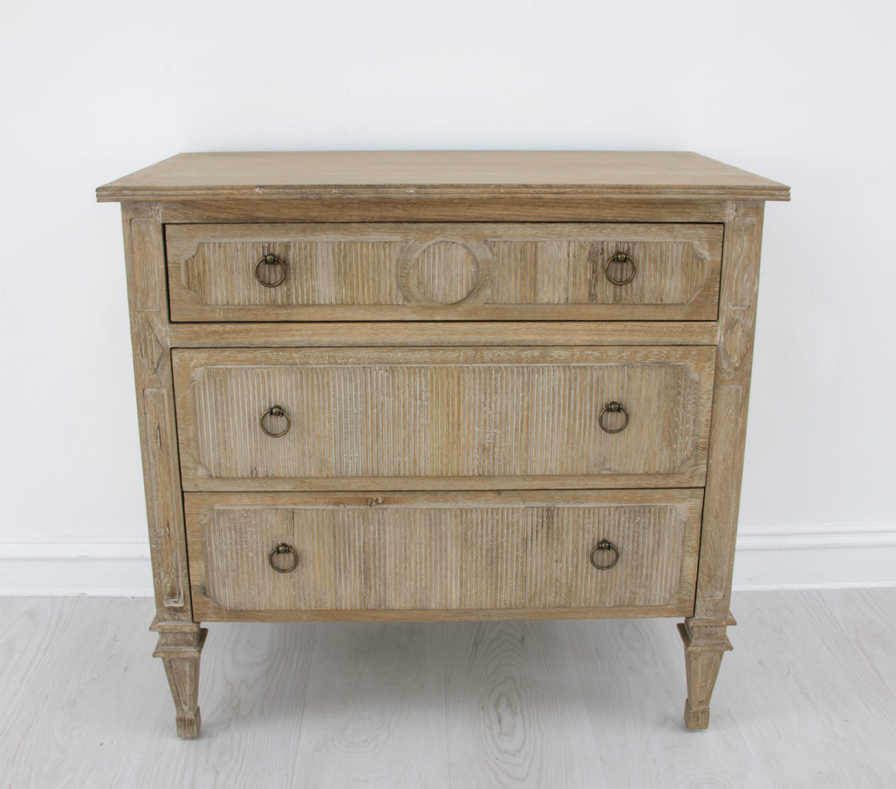 Admon White Small Accent Table   Farmhouse   Accent Chests And Cabinets   by Peachtree Fine Furniture  Houzz