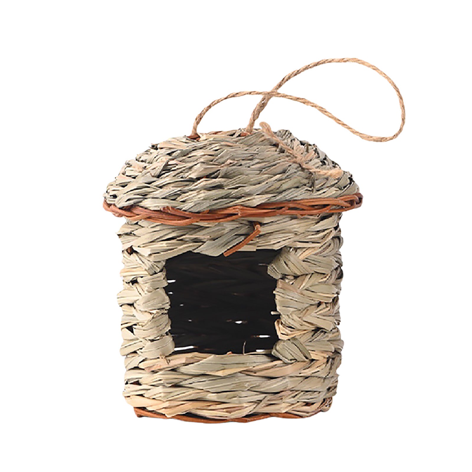 Puntoco Clearance Handwoven Warm Cozy Bird House Straw Pet Gardening Decorations