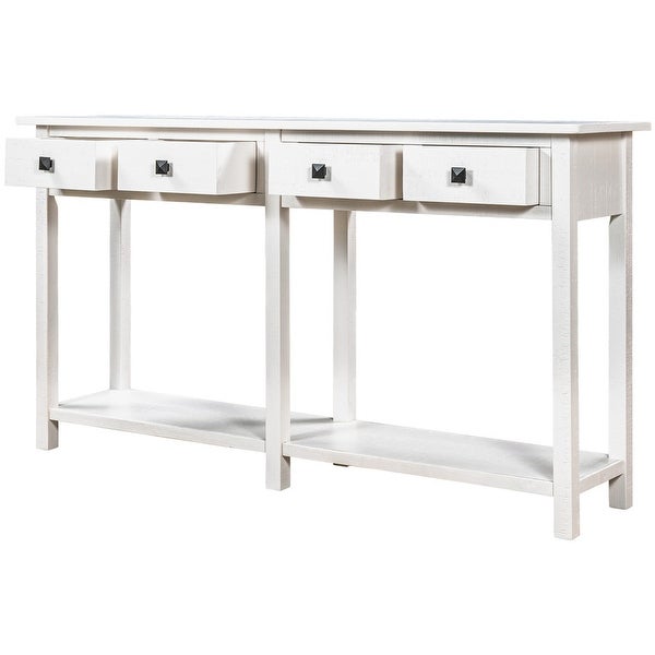 Entryway Sideboard Console Table with Drawers and Bottom Shelf