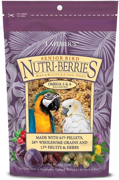 Lafeber Senior Bird Nutri-Berries Macaw and Cockatoo Bird Food