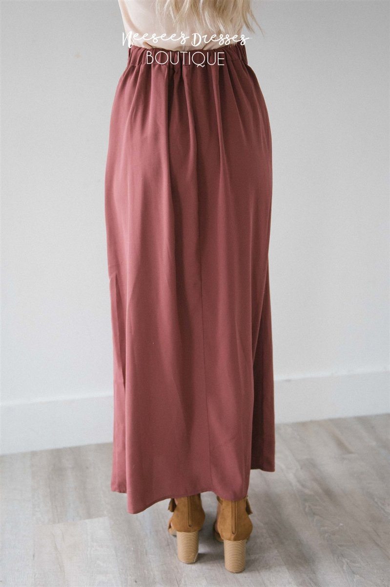 Burnt Mauve Maxi Skirt