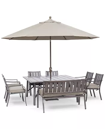 Agio Wayland Aluminum 87 x 40 (extends to 110) Outdoor Extension Dining Table