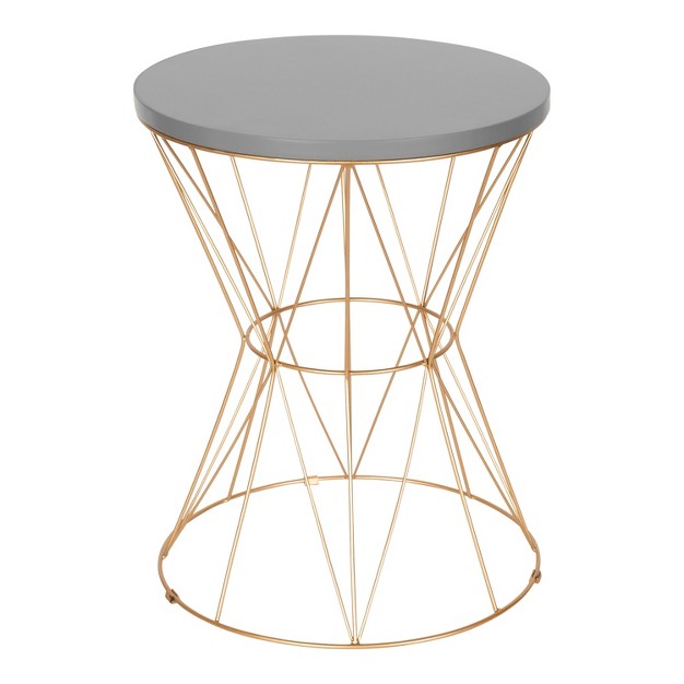 Kate And Laurel Mendel Round Metal Accent Table