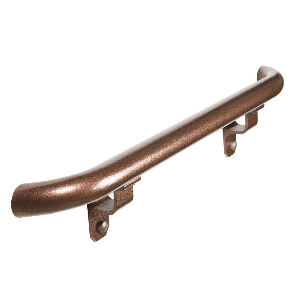 EZ Handrail 3 ft. Copper Vein Aluminum Round with Curved Ends Handrail Kit EZA3KWR-CV