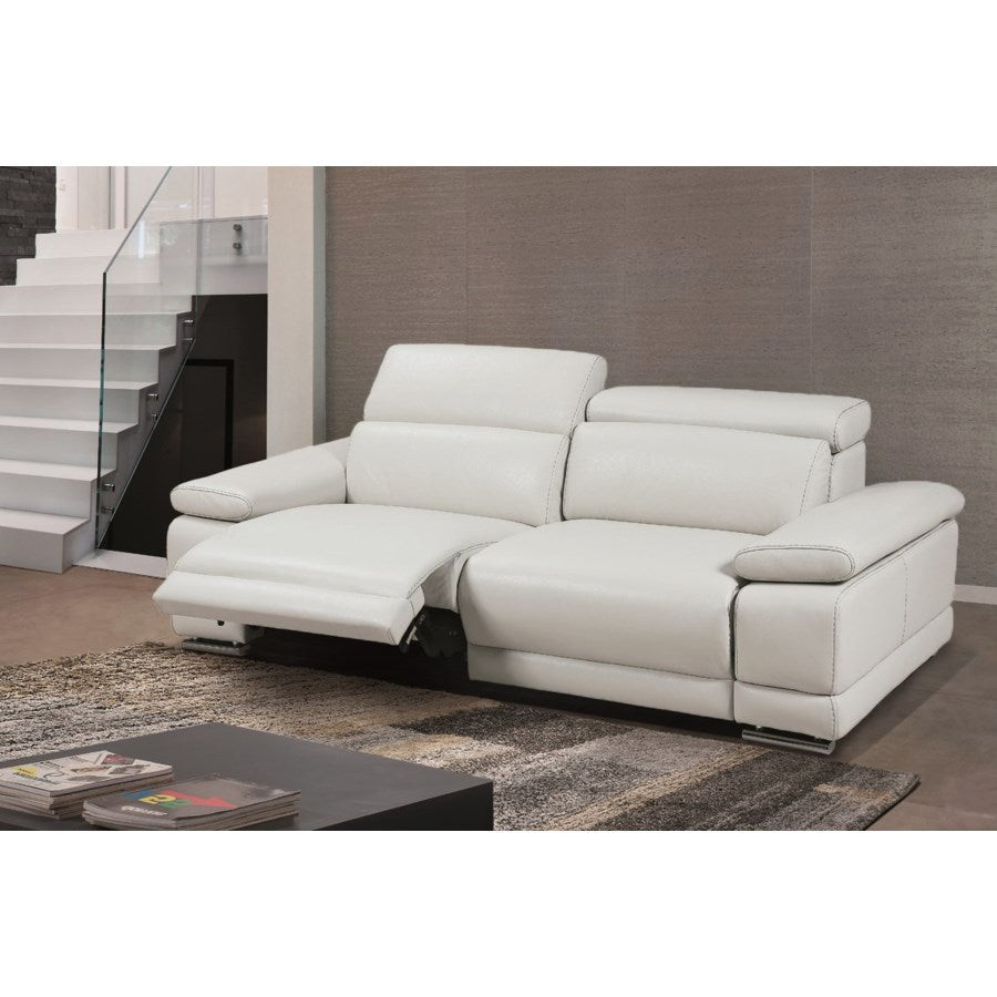 Maura Collezione egro Loveseat Full Grain Italian Leather  White   Contemporary   Loveseats   by V.S.D Furniture  Houzz