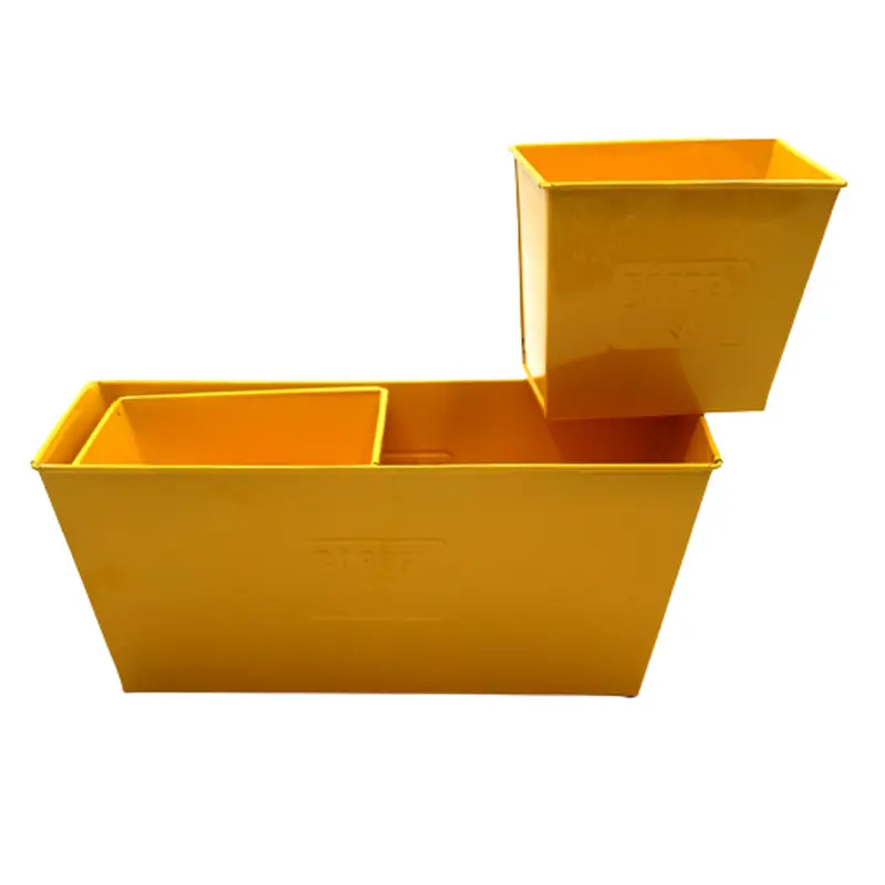 Iron Rectangle Planter Both Side Garden Embossed Caramel Marble Garden Pots For Garden Supplies