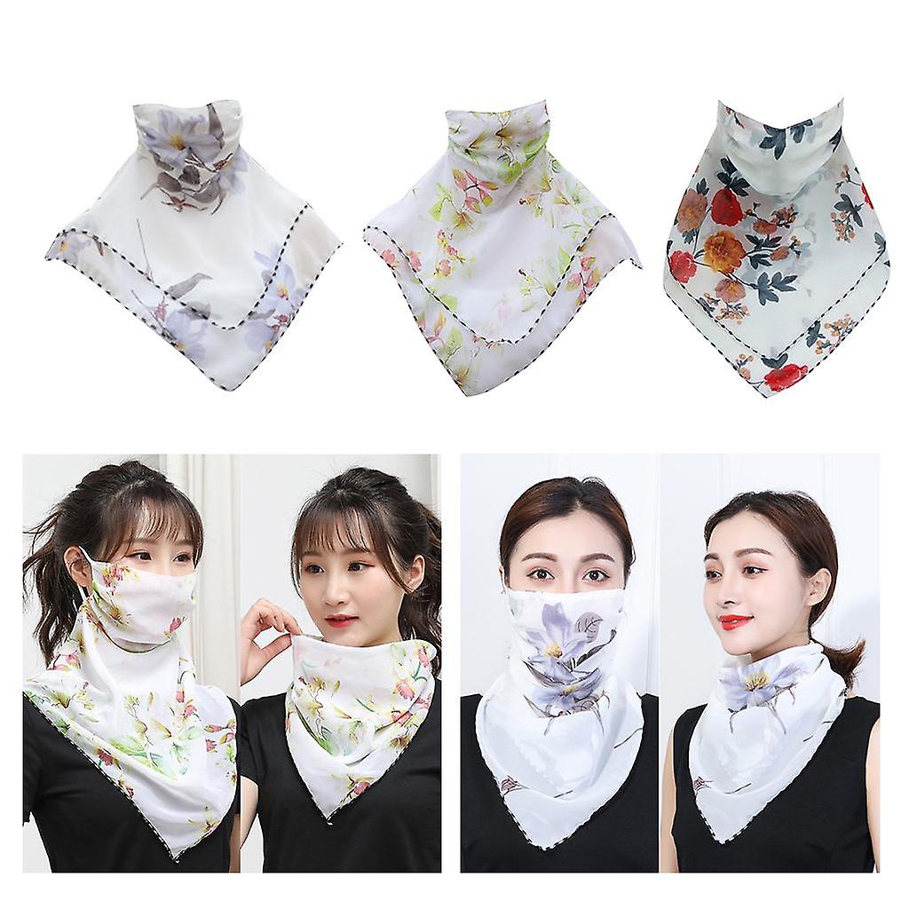 3 Pcs Womens Face Mask Scarf Shields Sun Protective Scarf Neck Masks Shade