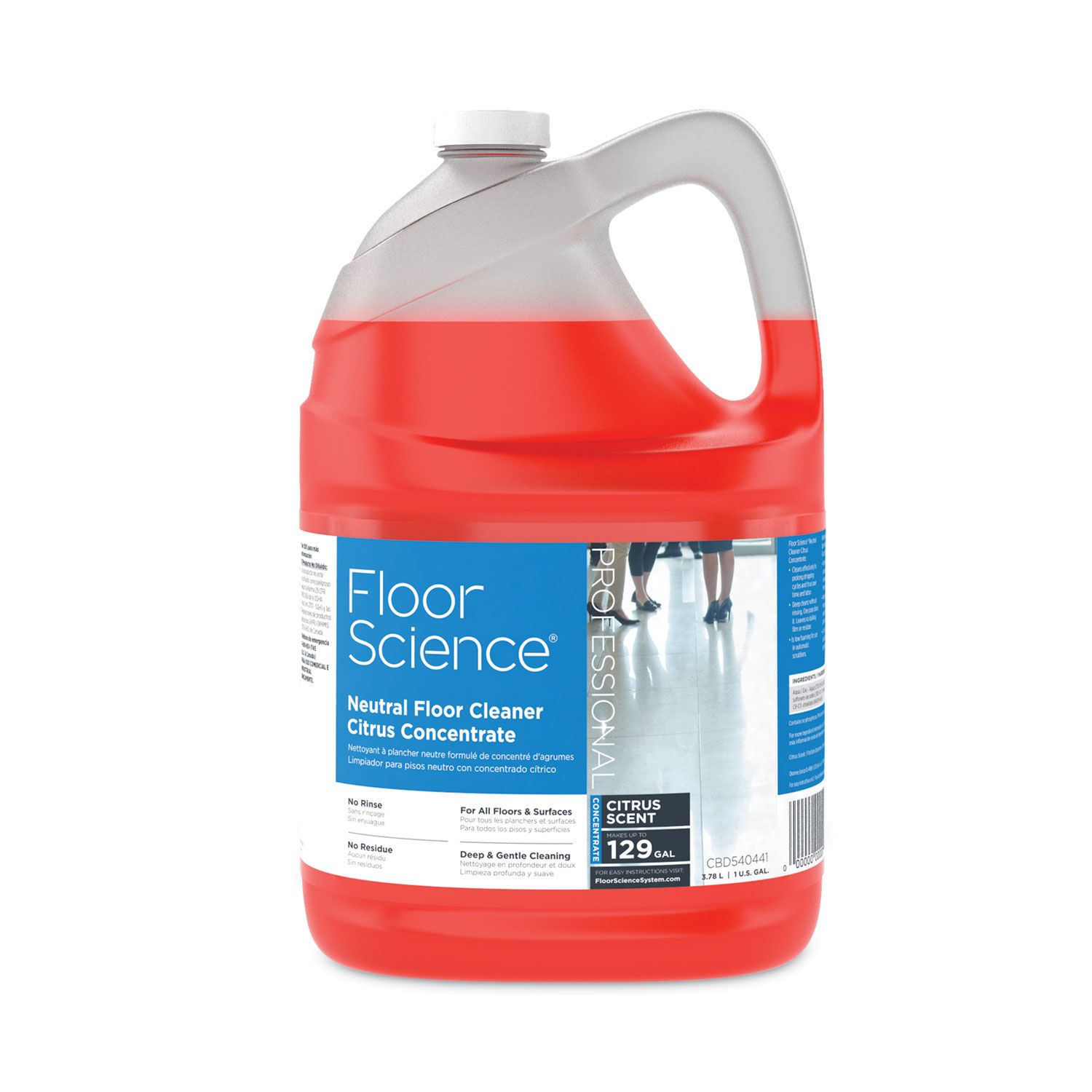 Floor Science Neutral Floor Cleaner Concentrate by Diverseyandtrade; DVOCBD540441