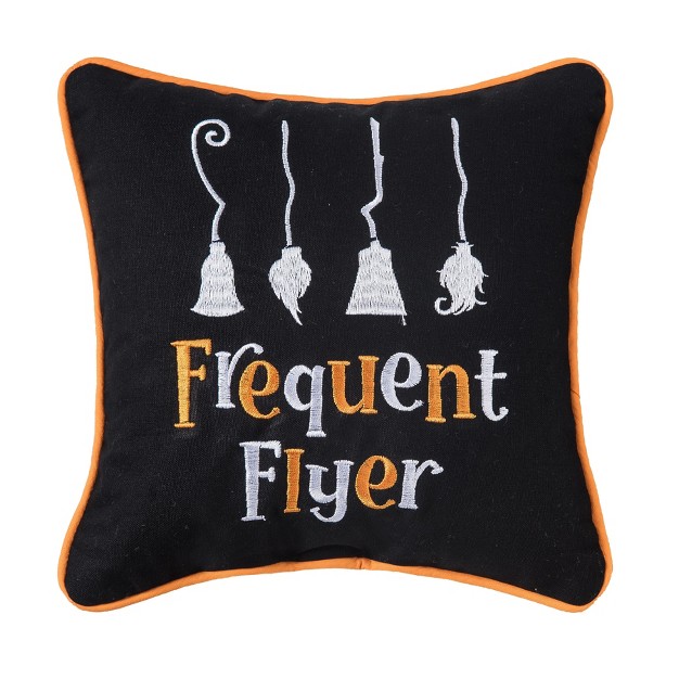 X 10 quot Frequent Flyer Embroidered Halloween Pillow