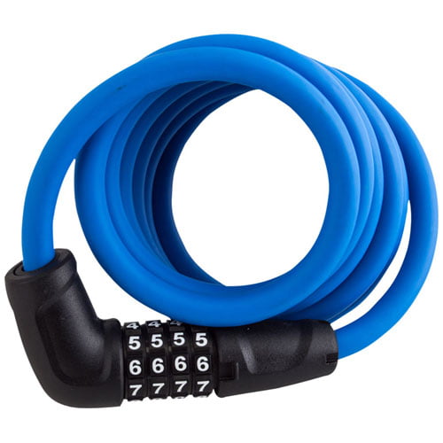 ABUS Star 4508c Combination Coiled Cable Lock: 150cm x 8mm with Mount， Blue