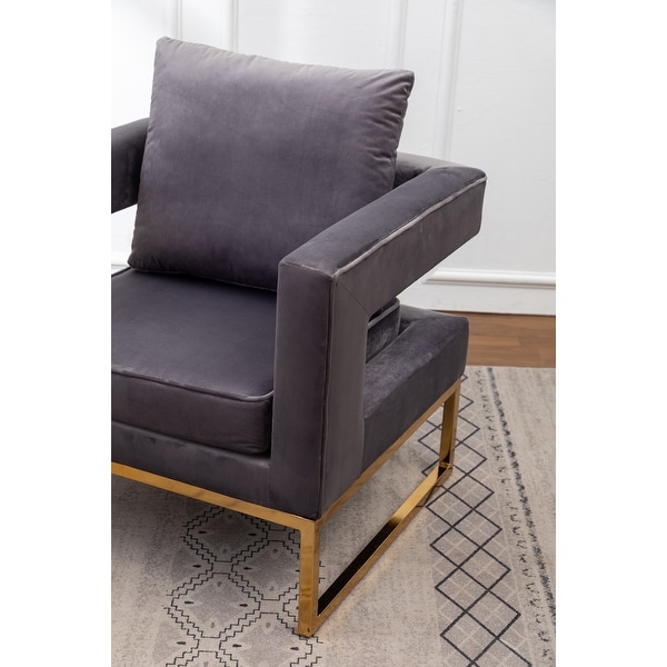 Roundhill Furniture Lenola Contemporary Upholstered Accent Armchair