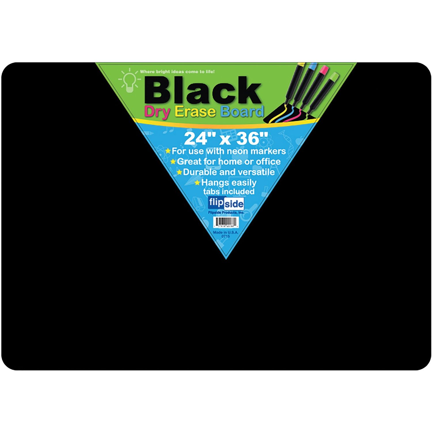 Black Dry Erase Board by Flipside Products， Inc FLP40088