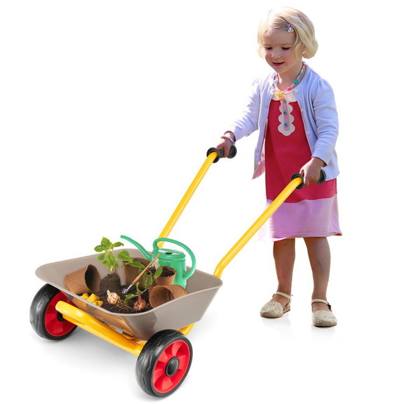 Costway 14728596 2 Wheeler Toy Cart with Steel Con...