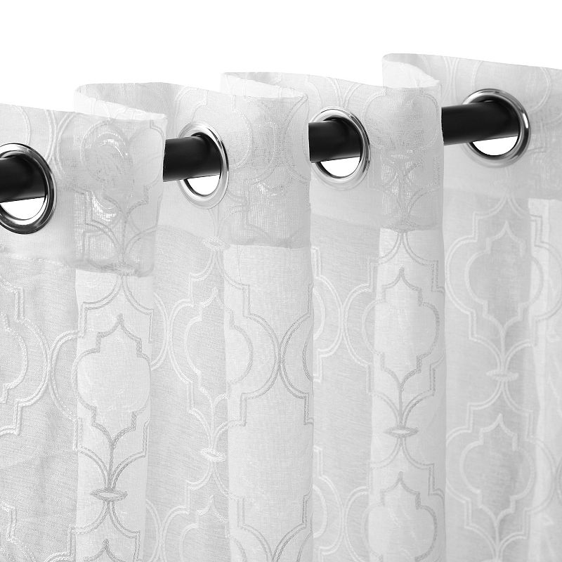 Superior Imperial Trellis Thermal Insulated Pair of 2 Blackout Window Curtain Panels