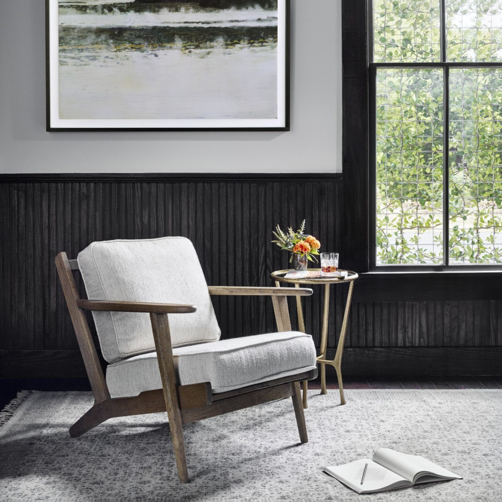 Brooks Avant Natural Lounge Chair   Midcentury   Armchairs And Accent Chairs   by Zin Home  Houzz