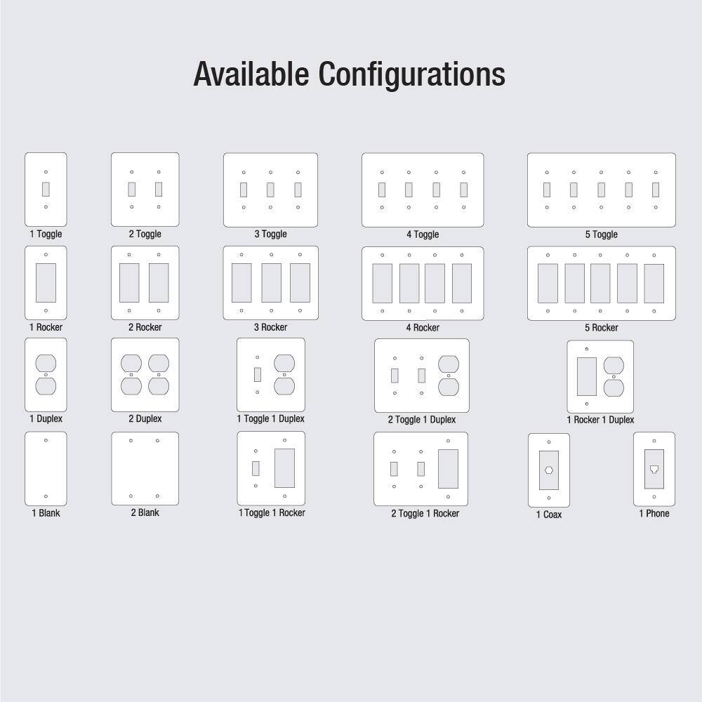 AMERELLE Declan 3 Gang 2-Toggle and 1-Duplex Steel Wall Plate - White 935TTDW