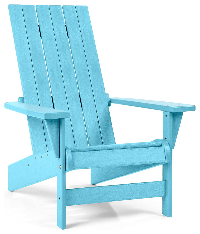 Unique Adirondack Chair  HDPE Construction and Straight Slatted Back   Contemporary   Adirondack Chairs   by Decor Love  Houzz