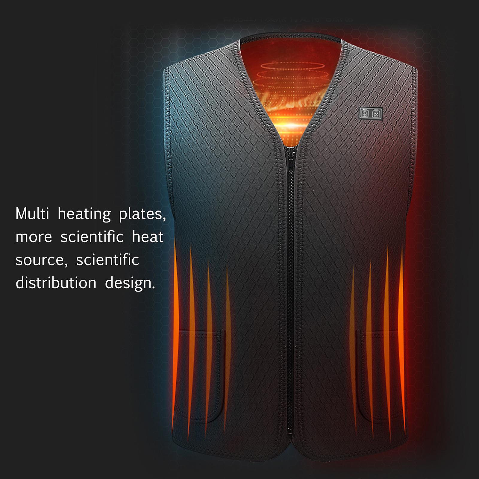 Winter Outdoor Electric Heated Vest Electric Self-heating Vest Warm And Warm Waist Protections Middle Aged And Old People Men's And Women's Clothes Th