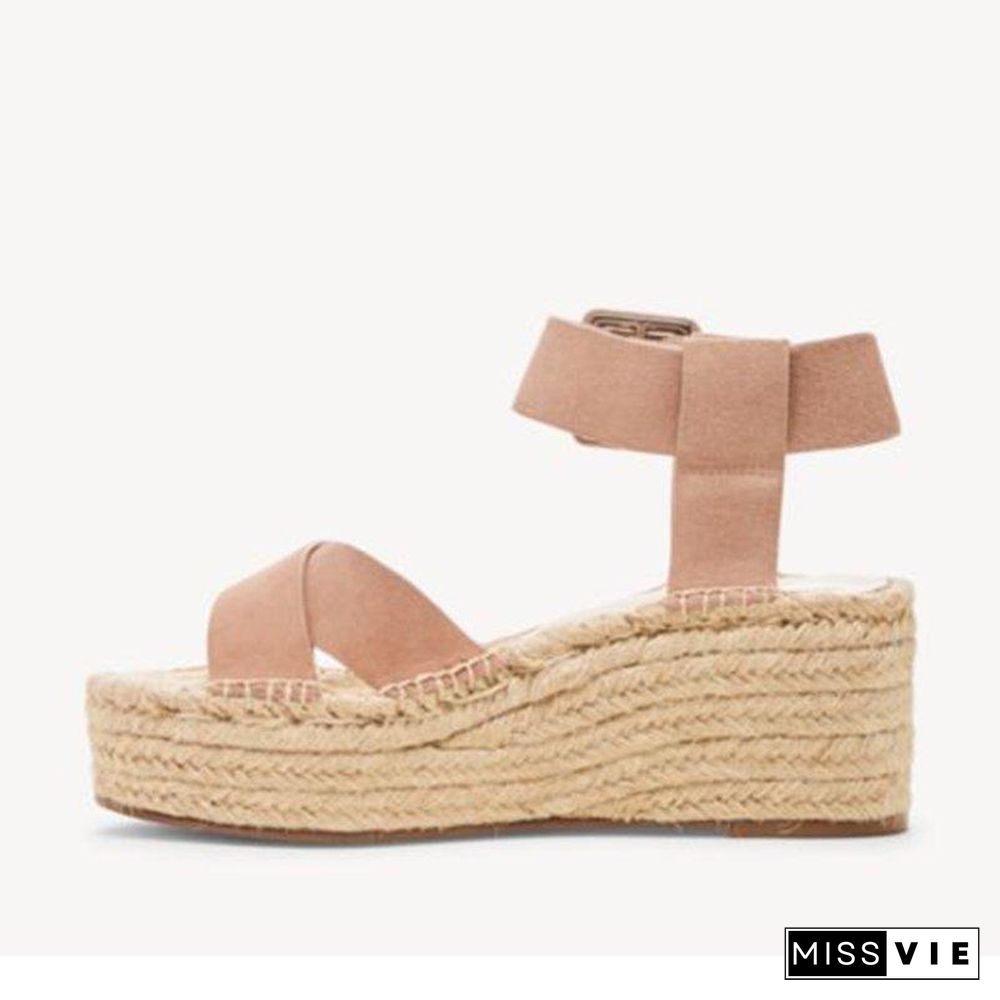 Womens Pu Casual Summer Wedge Heel Sandals