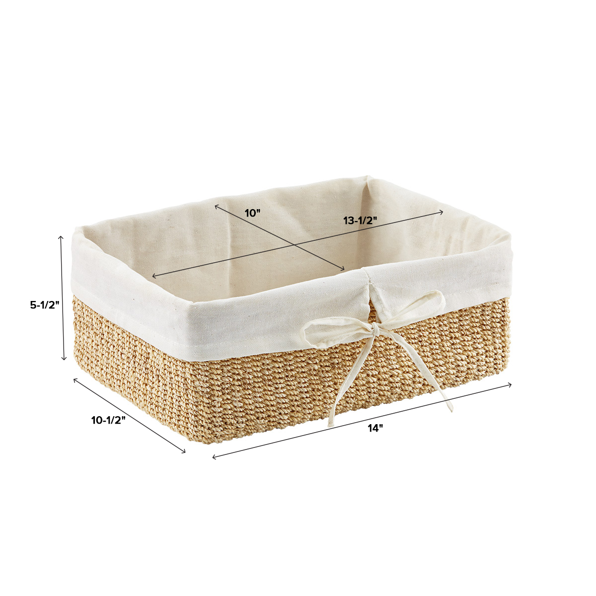 Natural Lined Makati Storage Baskets