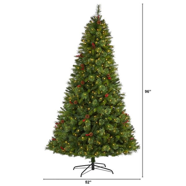 8' Aberdeen Spruce Christmas Tree with 500 Clear LED Lights