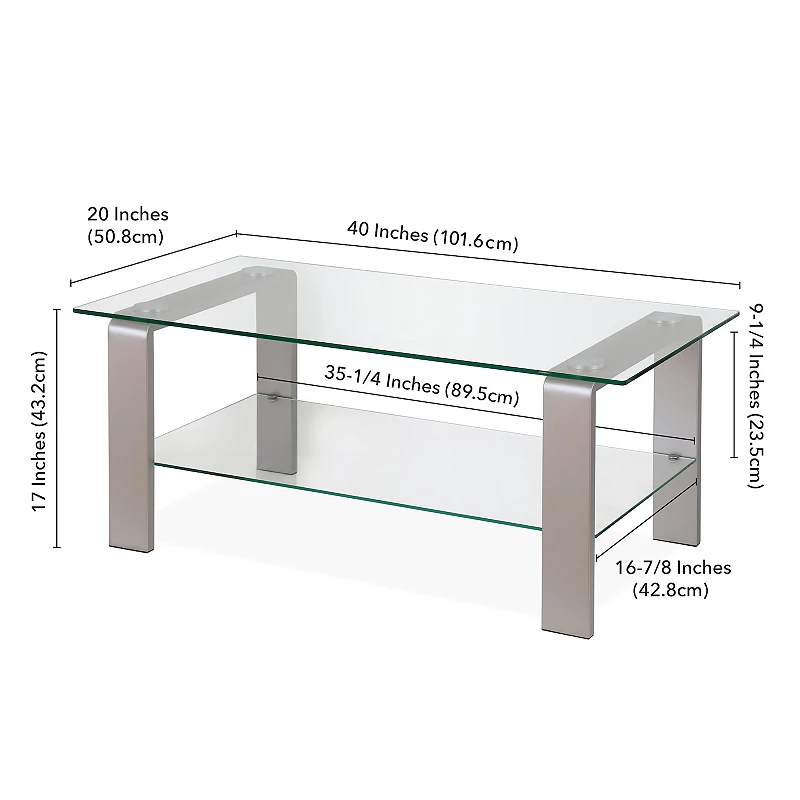 Finley and Sloane Asta Rectangular Coffee Table