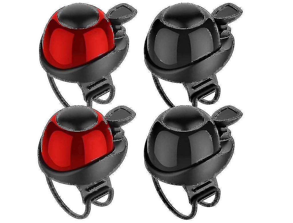 4 Pack Premium Bike Bell， Loud Crisp Clear Sound Bicycle Bell For Road Bike， Mountain Bike， City Bike， Sports Bike， Kids Bike(black)