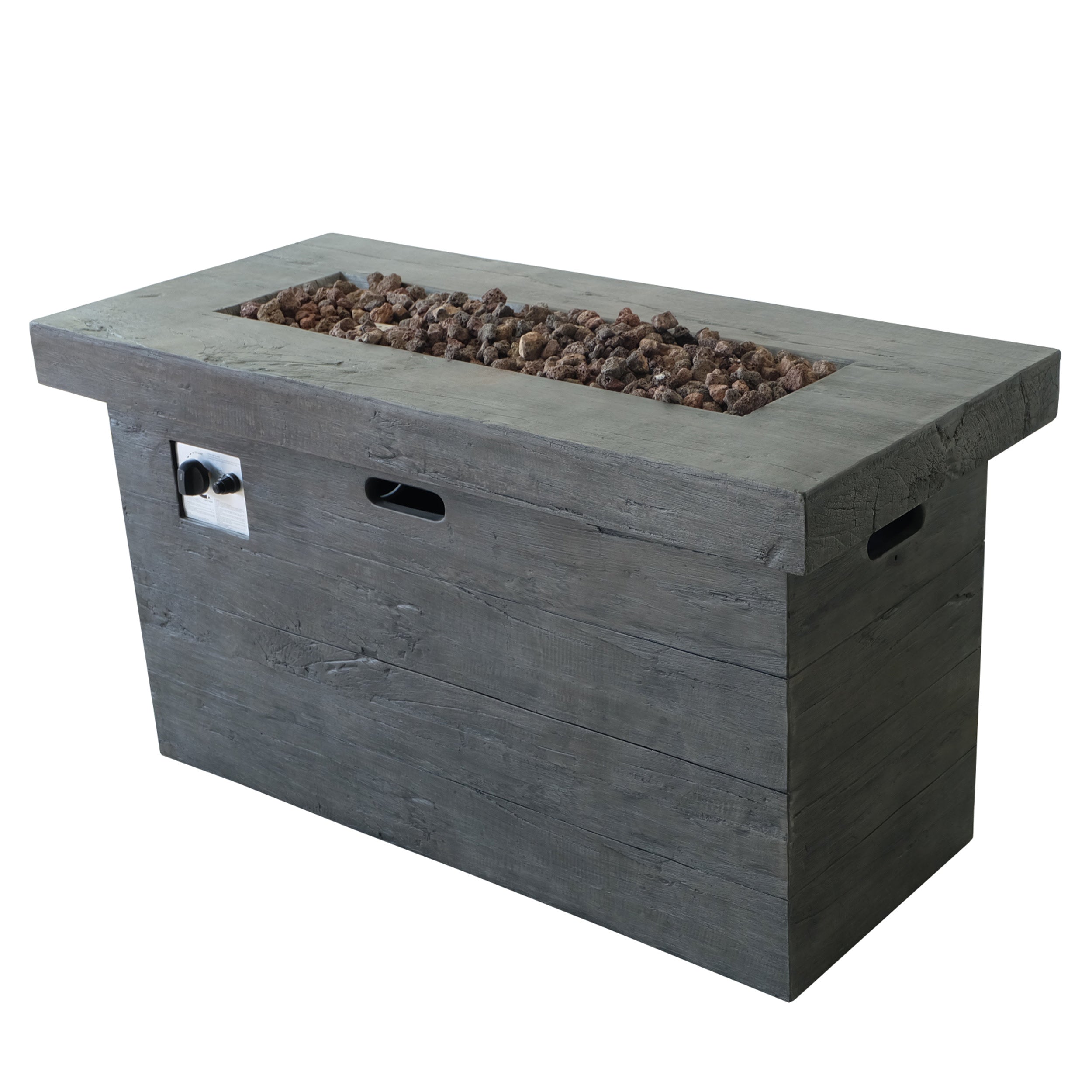 Aubreey Outdoor Rectangular Gas Burning Fire Pit - 50000 BTU