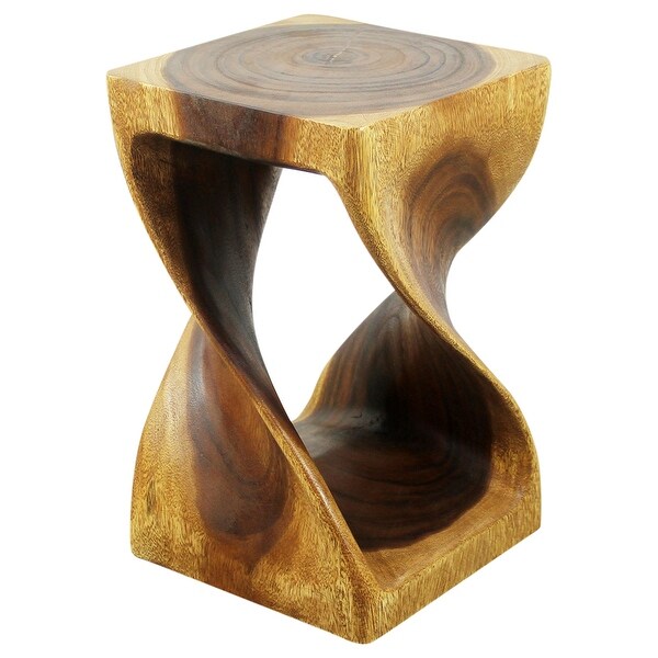 Haussmann? Original Wood Twist Stool 10 X 10 X 16 In High Walnut Oil - 10 x 10 x 16