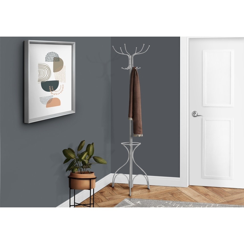 Coat Rack  Hall Tree  Free Standing  12 Hooks  Entryway  70\