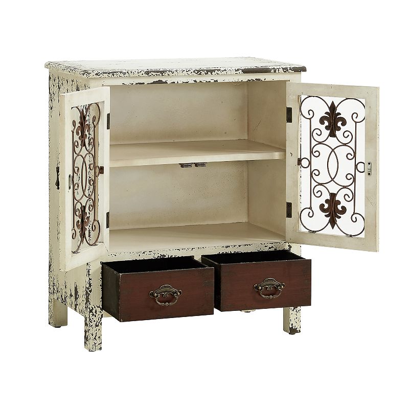 Parcel 2-Drawer Distressed Floor Cabinet