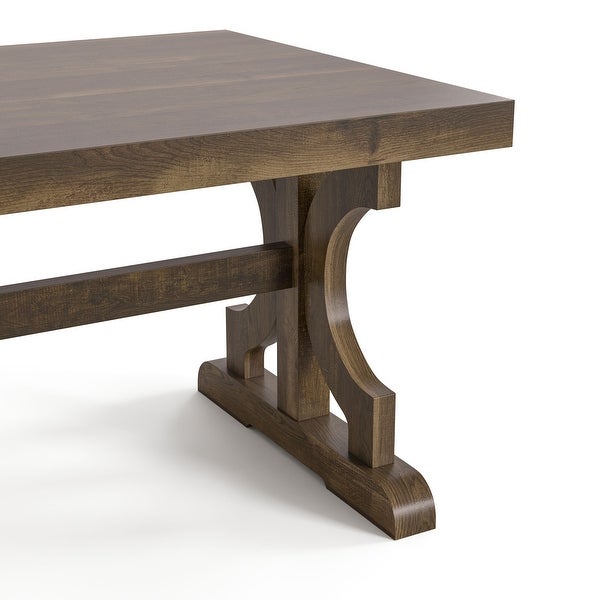 DH BASIC Reclaimed Oak 47-inch Trestle Base Coffee Table by Denhour