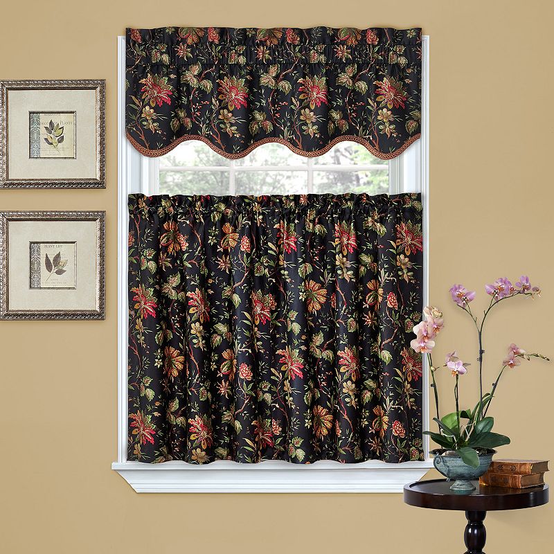 Waverly Felicite Tier Kitchen Window Curtain Set - 60'' x 36''