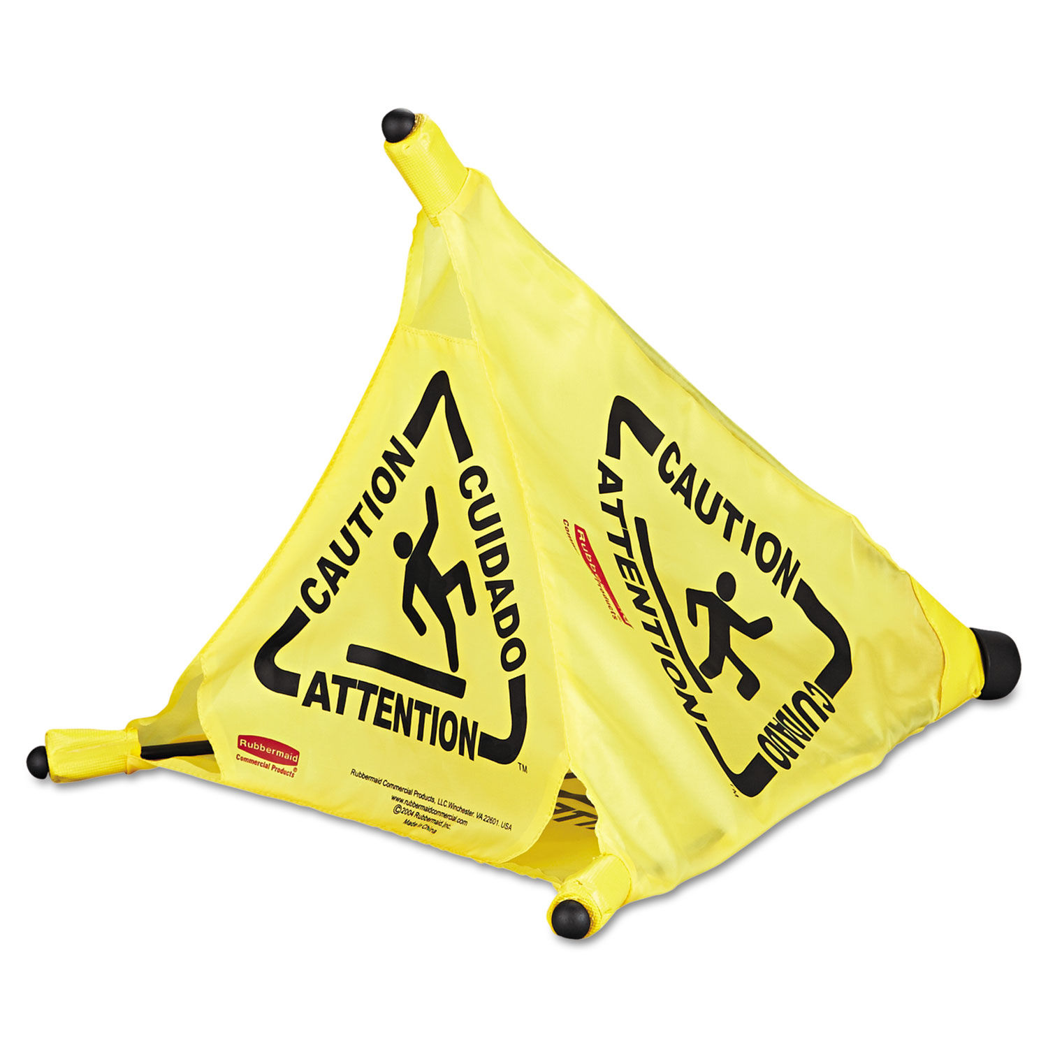 Multilingual Pop-Up Safety Cone by Rubbermaidandreg; Commercial RCP9S00YEL