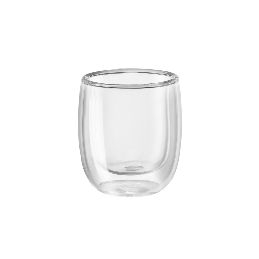 ZWILLING Sorrento 2 pc Double Wall Glass Espresso Cup Set   Clear