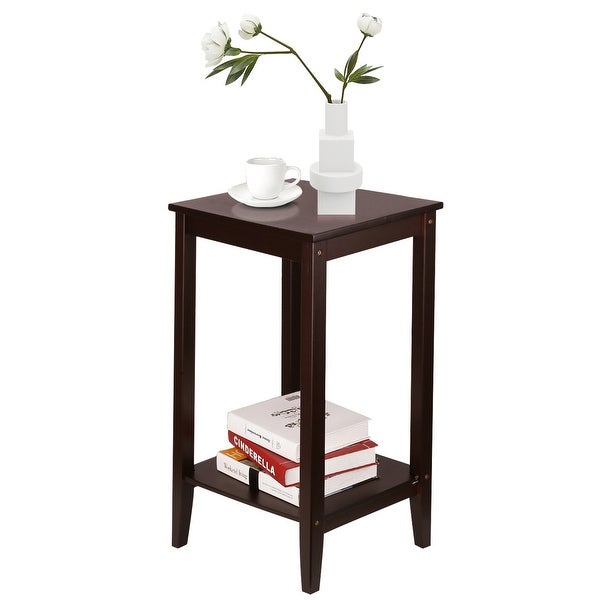 Nightstand， Bed Side Table with Shelf， Night Stand for Bedroom， End Table for Closet， Dorm， Living Room