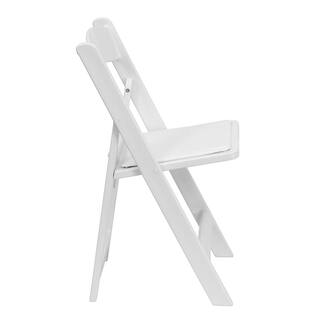 Carnegy Avenue White Resin Folding Chair (Set of 4) CGA-LE-3623-WH-HD