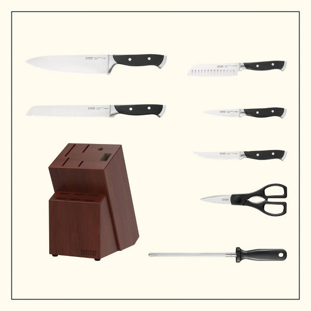 Chicago Cutlery 13pc Block Knife Set Armitage Brown