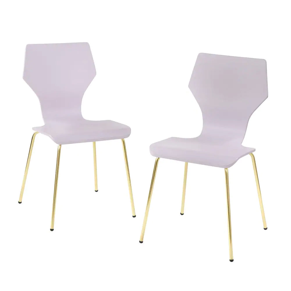 angelo:HOME Dining Chairs - Enna Bentwood/Metal set of 2 (Lilac)