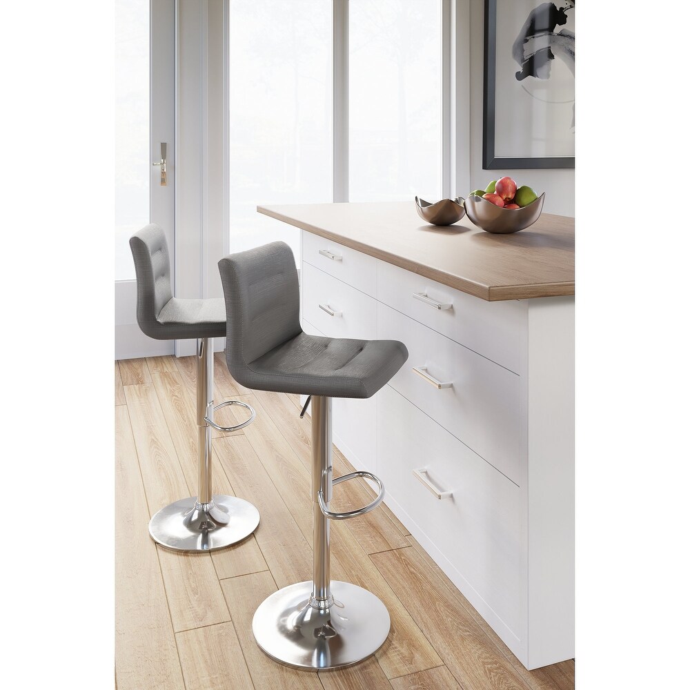 Signature Design by Ashley True Upholstered Swivel Bar Height Bar Stool (Set of 2)   16\