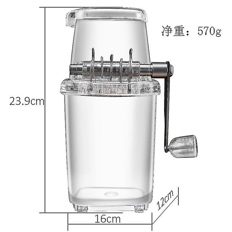 Small Household Transparent Multi-purpose Manual Ice Crusher Hand-cranked Ice Machine Diy