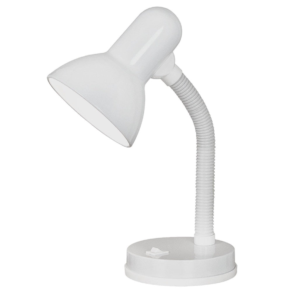 Eglo 9229 White Retro Flexible Switched Study Table Desk Lamp 30cm