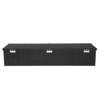 Karl home 49 in. Black Aluminum Underbody Truck Tool Box with Keys 650602036695