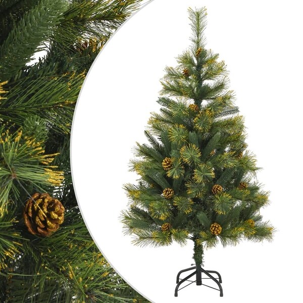 vidaXL Christmas Tree Outdoor Artificial Hinged Christmas Tree with Cones