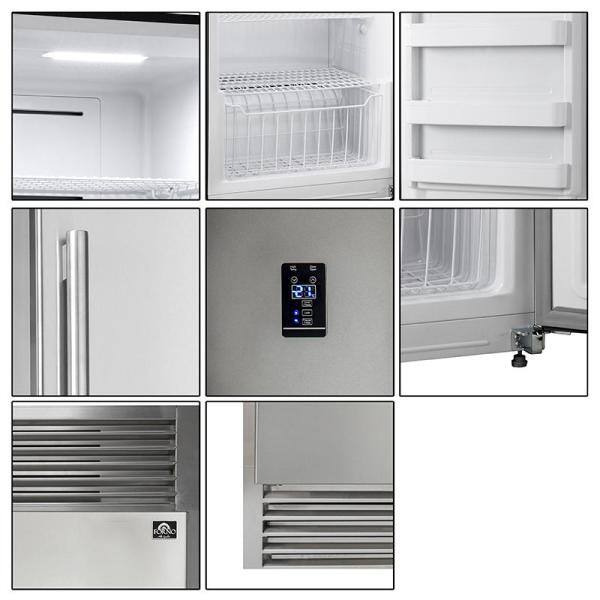 Forno 60 in. W 27.6 cu. ft. Free Standing Side by Side Style 2-Doors Refrigerator and Freezer in Stainless Steel FFFFD1933-60S