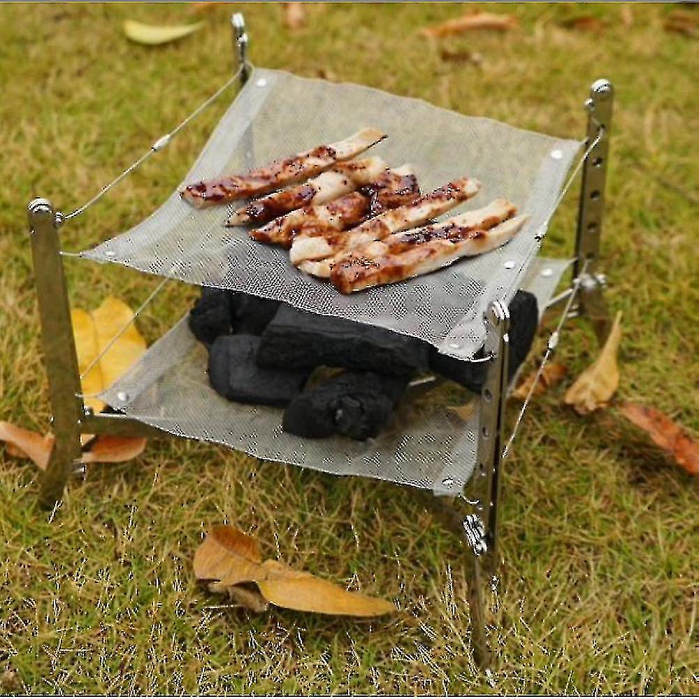 Wood Burning Camp Stoves Picnic Bbq Cooker/potable Folding Stainless Steel