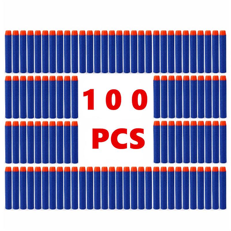 Born Pretty 100pcs Refill Darts Bullets For Nerf N-strike Elite Series Blasters Children Toy Gun Blue Soft Bullet Foam Guns Accessories